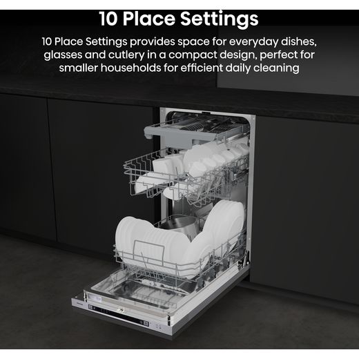 Hisense Fully Integrated Slimline Dishwasher - annotation - 10 place settings